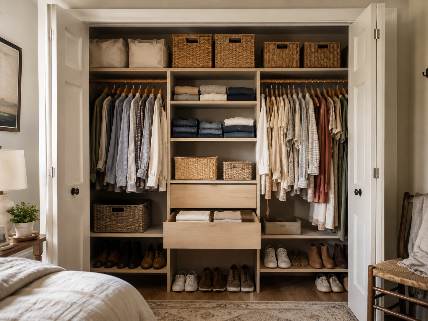 12 Closet Organization Ideas to Make Getting Dressed Easier closet organization just home ideas