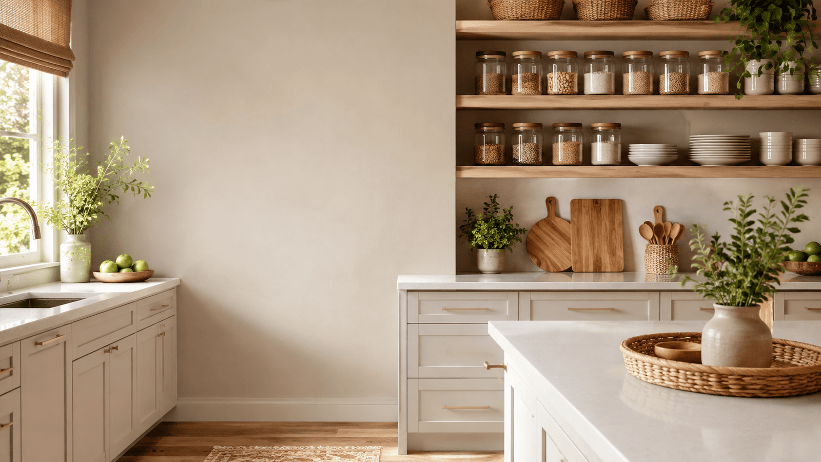 an organized kitchen